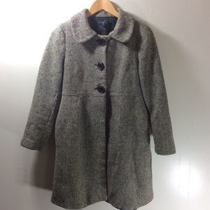 Gap Grey Tweed Pea Coat size Small